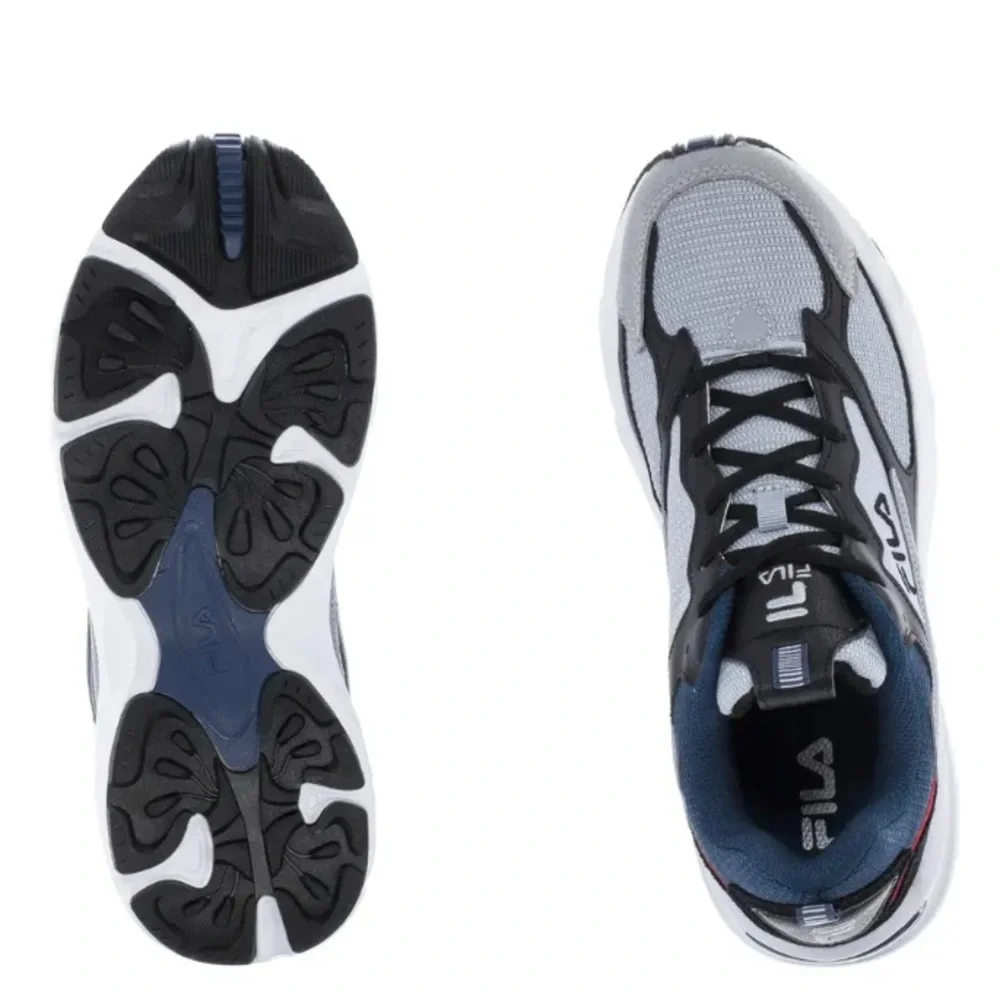 Fila Athletic Shoes Recollector Grey Black Blue # 1421777 Mens Size 9